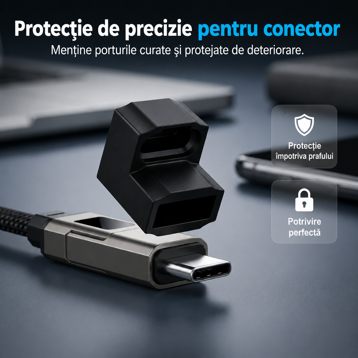 Cablu Multifuncțional 4 în 1 cu Afișaj Digital și Încărcare Rapidă