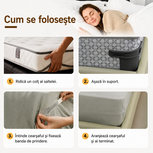 Fixator Premium pentru Cearșafuri – Set 4 Bucăți