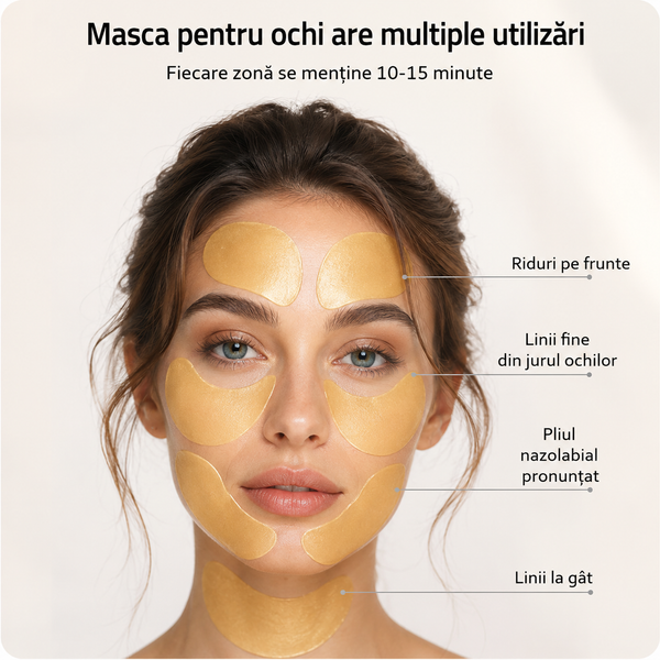 Masca de Ochi Aur 24K Hidratantă
